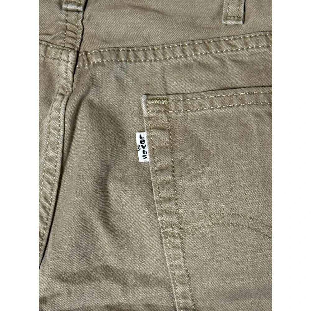 Levi's 505 Regular Fit Khaki Jeans Men's 38x30 Beige Straight Leg Cotton